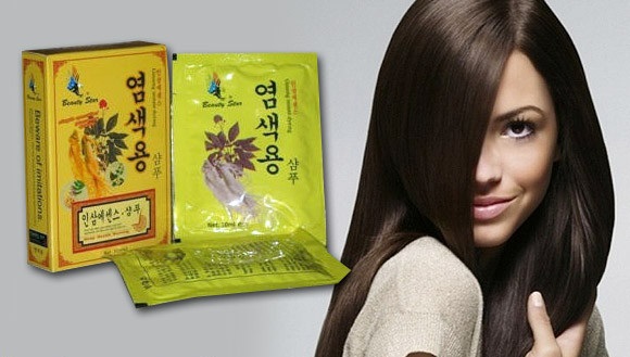 Dầu gội đen tóc Nhân sâm Ginseng Instant Dyeing 30 ml x 2