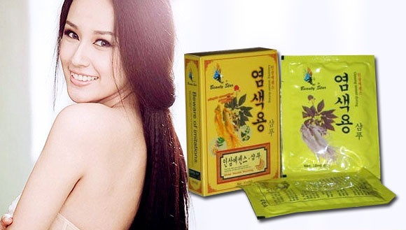 Dầu gội đen tóc Nhân sâm Ginseng Instant Dyeing 30 ml x 2
