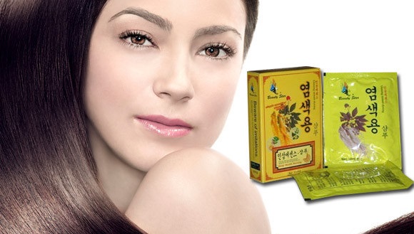 Dầu gội đen tóc Nhân sâm Ginseng Instant Dyeing 30 ml x 2