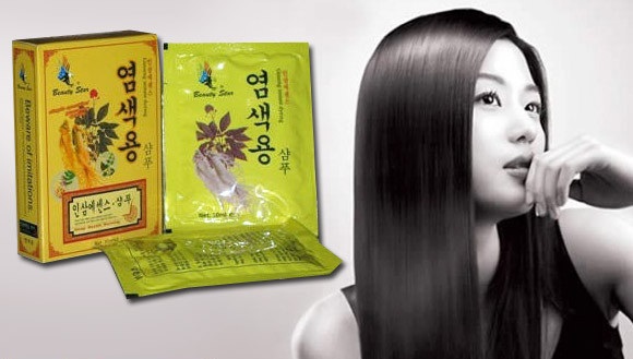 Dầu gội đen tóc Nhân sâm Ginseng Instant Dyeing 30 ml x 2