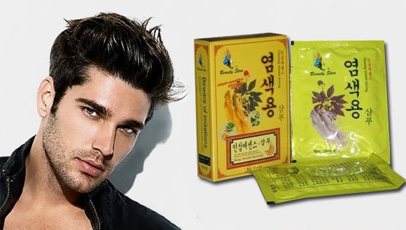 Dầu gội đen tóc Nhân sâm Ginseng Instant Dyeing 30 ml x 2