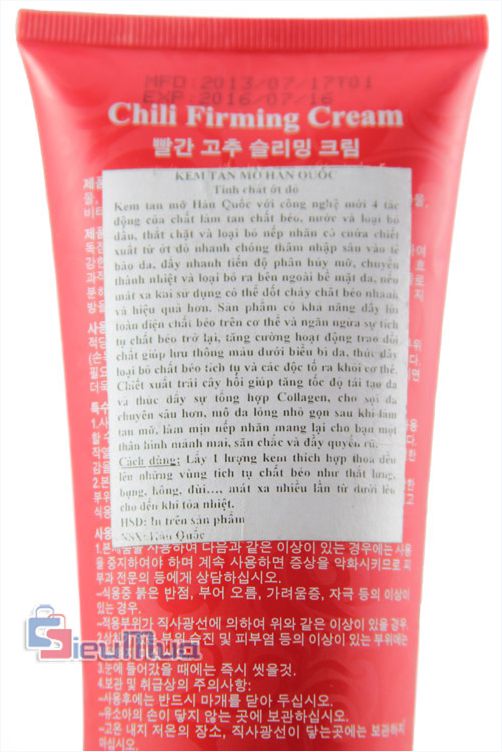 Kem đánh tan mỡ bụng Hot Chili Firming Cream