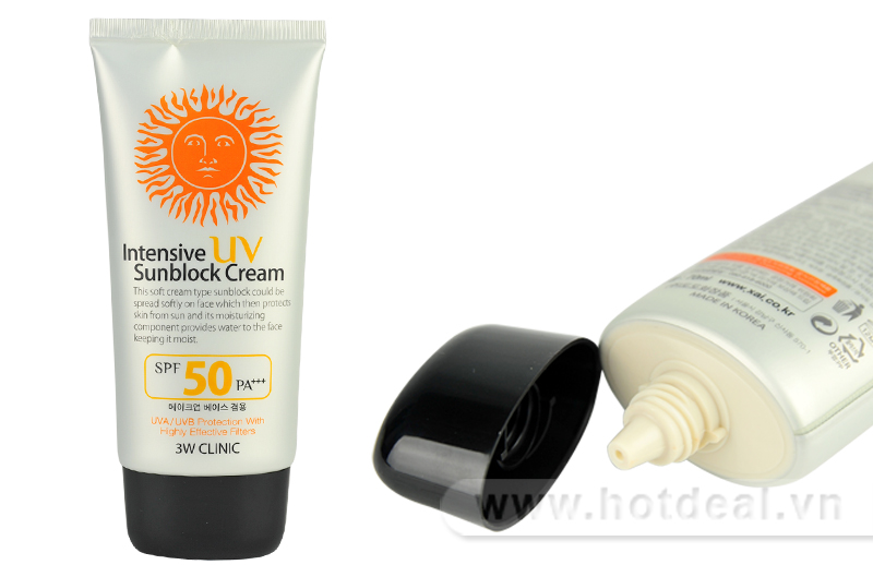 kem chống nắng 3w clinic uv snail day sun cream spf50++