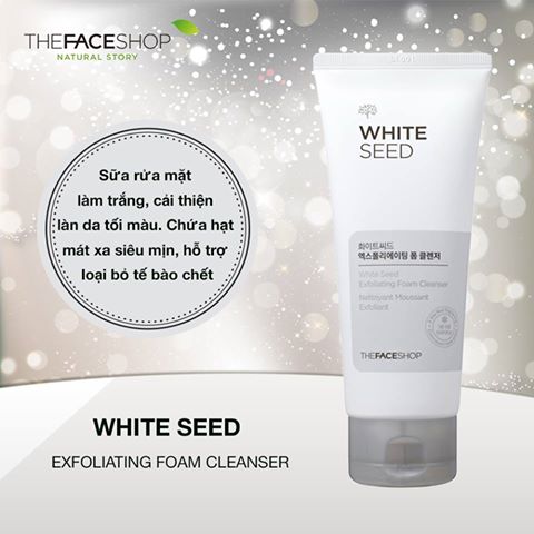 WHITE SEED EXFOLIATING FOAM CLEANSER THE FACE SHOP