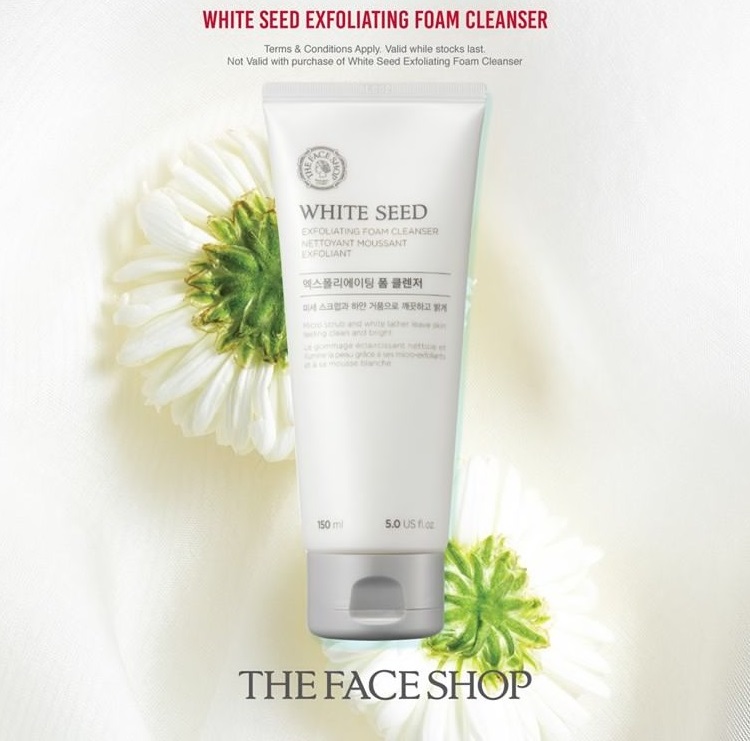 WHITE SEED EXFOLIATING FOAM CLEANSER THE FACE SHOP