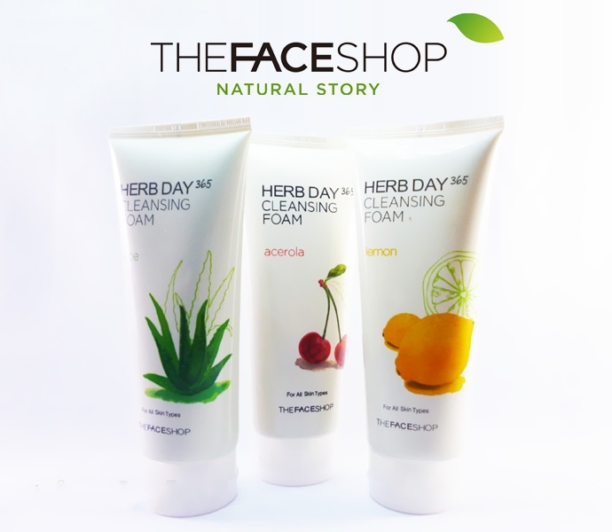 Sữa rửa mặt Herb Day 365 Cleansing Foam The Face Shop