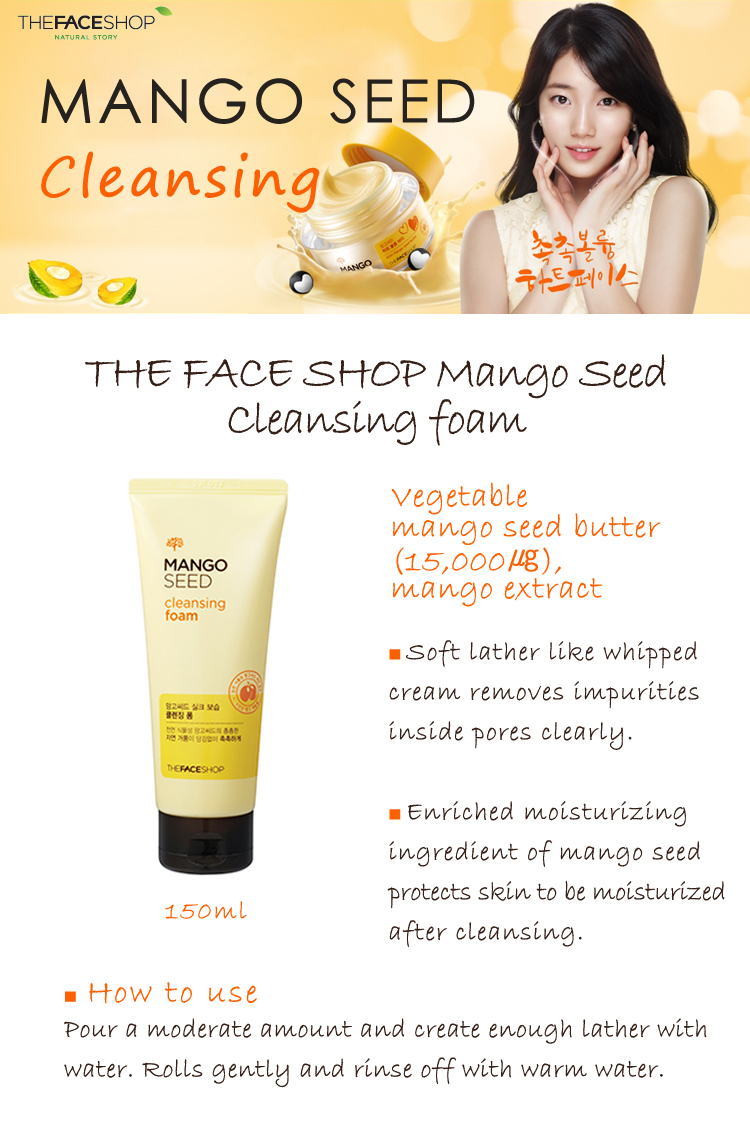 Sữa rửa mặt Xoài Mango Seed Cleansing Foam The Face Shop