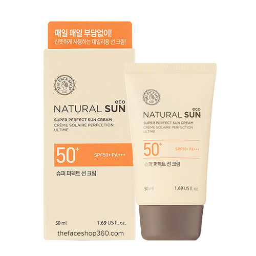 NATURAL SUN SUPER PERFECT SUN CREAM THEFACESHOP SPF 50+ PA+++