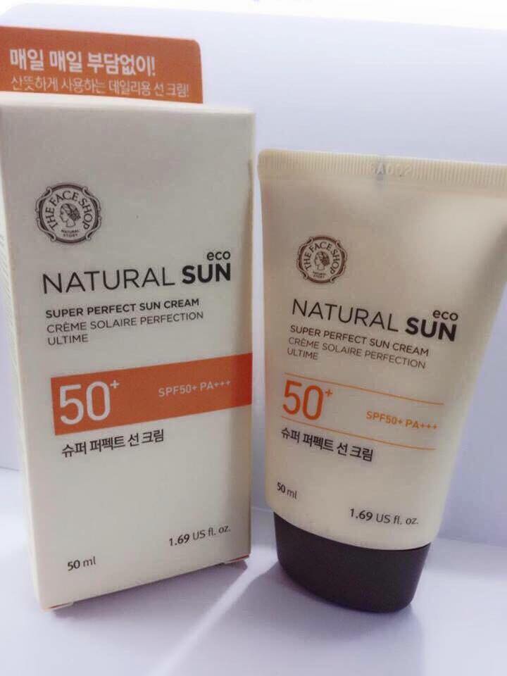 NATURAL SUN SUPER PERFECT SUN CREAM THEFACESHOP SPF 50+ PA+++