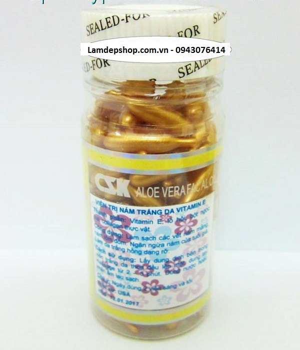 Viên bôi trị nám, trắng da Vitamin E
