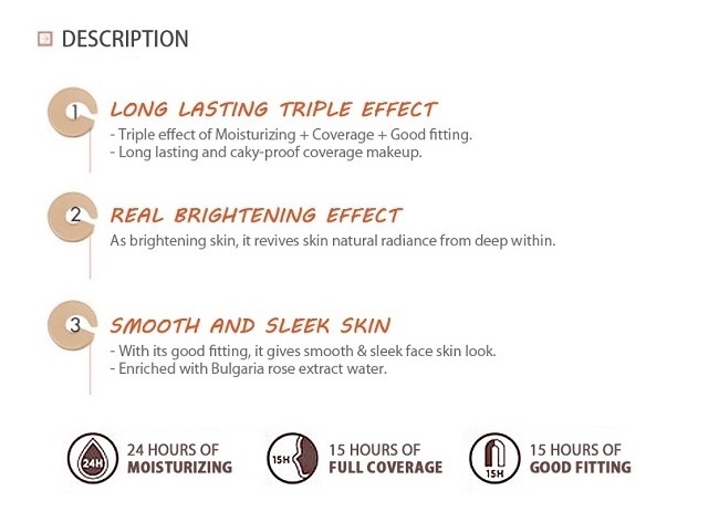 CC 24h THE FACE SHOP - Full Stay SPF50+ PA+++